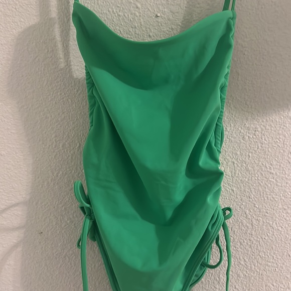 PacSun Green Shrada Cinched One Piece Swimsuit XS - Picture 6 of 10